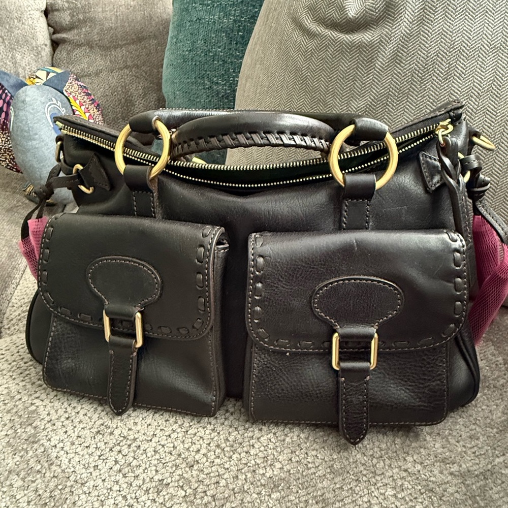 Dooney & Bourke Florentine Leather Two Pocket Satchel